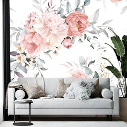 Wallpics White & Pink Floral Printed Self-Adhesive Wallpaper-image-83