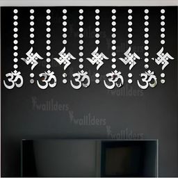 Wall1ders Silver Toned 110 Pieces 3D Wall Stickers-35