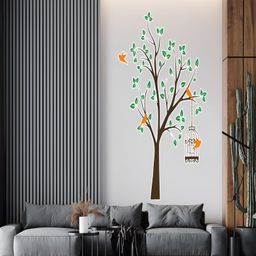 Wallpics Green & Brown Printed Self Adhesive Wall Sticker-picture-18