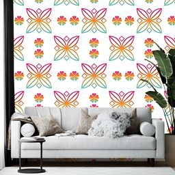 Wallpics White & Pink Printed Self-Adhesive Wall Sticker-image-80