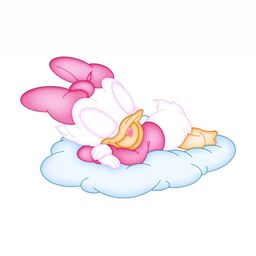 Wallpics Blue & Pink Cartoon Characters Printed Waterproof Self-Adhesive Wall Sticker-31