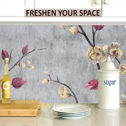 Kuber Industries Grey & Purple 2 Pieces Printed Water Resistant Wallpapers-image-28
