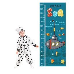 WENS Blue Under Sea Height Measurement Removable Wall Sticker-image-42