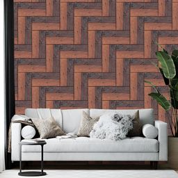 Wallpics Brown and Grey Abstract Printed Self-Adhesive Wallpaper-1