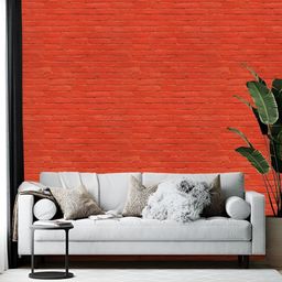 Wallpics Red Printed Self-Adhesive Wallpaper-15