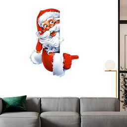 Wallpics White & Red Santa Claus Printed Wall Sticker-image-41