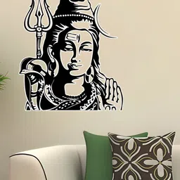 Wallpics Black Shiv Ji Printed Waterproof Wall Sticker-image-60