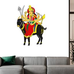 Wallpics White & Red Mata Ji Printed Waterproof Wall Sticker-image-67