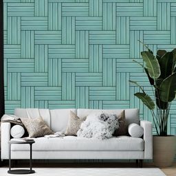 Wallpics Sea Green & Black Printed Wallpaper-image-85