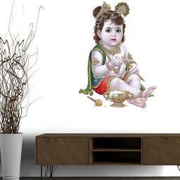 Wallpics Grey & Green Printed Waterproof Self-Adhesive Wall Sticker-16