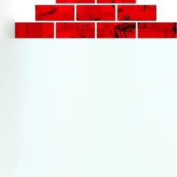 Wall1ders Red 10 Pieces Rectangle 3D Mirror Wall Stickers-50
