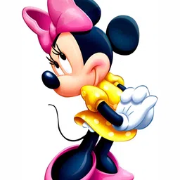 Wallpics Black & Pink Minnie Mouse Printed Waterproof Wall Sticker-image-99