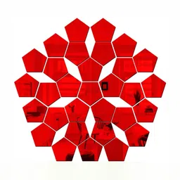 Wall1ders Red 31 Pieces Acrylic Wall Stickers-picture-18