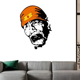 Wallpics Orange & Black Printed Waterproof Wall Sticker-image-39