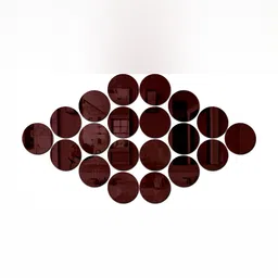Wall1ders Brown 20 Pieces 3D Acrylic Mirror Wall Stickers-43