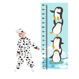WENS Funny Penguin Height Measurement Removable Wall Sticker-image-98
