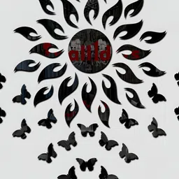 Wall1ders 20-Pcs Black Butterfly Wall Stickers-55