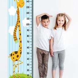 WENS Kids Multicoloured Adorable Giraffe Ducks Height Chart Vinyl Wall Sticker-image-71