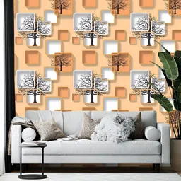 Wallpics Orange Printed Self-Adhesive Wallpaper-image-56