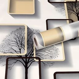 ANNA CREATIONS White & Black Printed Waterproof Wall Sticker-image-22