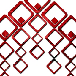 Wall1ders Red 30 Pieces Square 3D Mirror Wall Stickers-image-27