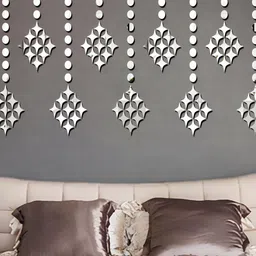 Wall1ders Silver Toned 230 Pieces Acrylic Mirror Wall Stickers-image-29