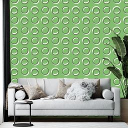Wallpics Green & White Decorative Printed Self-Adhesive Wallpaper-image-67