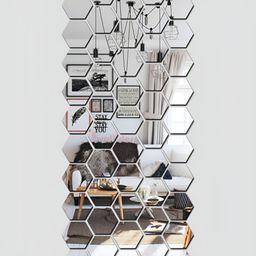 Wall1ders 50 Pieces Grey Acrylic Wall Stickers-21