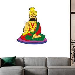 Wallpics White & Yellow Religious Printed Waterproof Self-Adhesive Wall Sticker-image-103