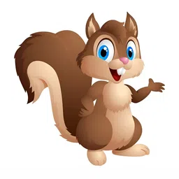 Wallpics Brown & Beige Squirrel Printed Water Resistant Wall Sticker-13