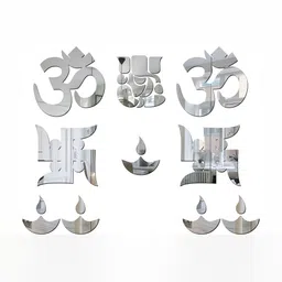 Wall1ders 10 Pieces Grey Acrylic Wall Stickers-22