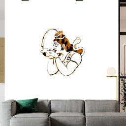Wallpics Brown & Black Printed Waterproof Wall Sticker-24