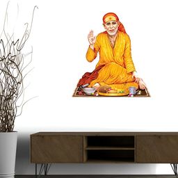 Wallpics Orange-Coloured Printed Water Proof Wall Sticker-15