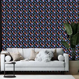 Wallpics Black & Blue Abstract Printed Self-Adhesive Wallpaper-image-89