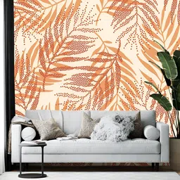 Wallpics Orange Abstract Printed Wallpaper-image-30