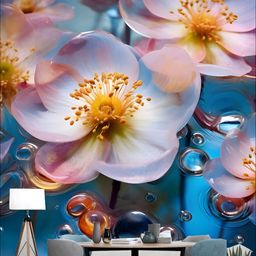 KSHIRSA Blue & Pink Printed Self-Adhesive 3D Wallpaper-image-51