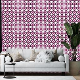 Wallpics White & Purple Printed Self-Adhesive Wallpaper-image-91