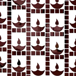 Wall1ders Brown 30 Pieces Diya & Square 3D Acrylic Mirror Wall Stickers-image-18
