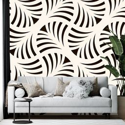 Wallpics White & Black Abstract Printed Self Adhesive Wall Sticker-image-78