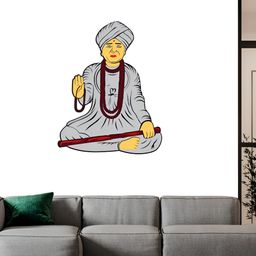 Wallpics White & Grey Self-Adhesive Printed Waterproof Wall Sticker-image-107