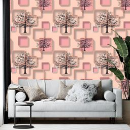 Wallpics Pink & Black Geometric Printed Self-Adhesive Wallpaper-14