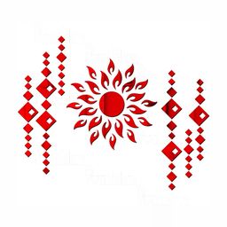 Wall1ders Red Sun & Diamond 3D Acrylic Mirror Wall Stickers-20