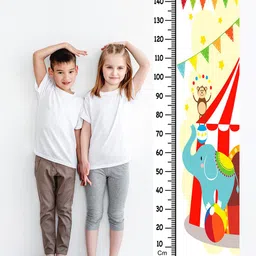 WENS Kids Multicoloured Animals In Circus Height Chart Vinyl Wall Sticker-image-32