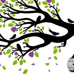 Wallpics Green & Black Printed Waterproof Wall Sticker-9