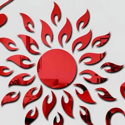 Wall1ders Red 2 Pieces Sun & Heart Wall Stickers-26
