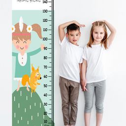 WENS Kids Multicoloured Love Animal Height Chart Vinyl Wall Sticker-image-89