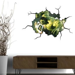 Wallpics Green & Grey Printed Waterproof Self-Adhesive Wall Sticker-18