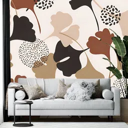 Wallpics Cream & Black Abstract Printed Wall Paper-2