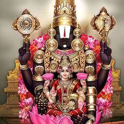Wallpics Gold Toned & Black Lord Balaji Printed Water Resistant Wall Sticker-image-96