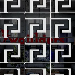 Wall1ders Black 20 Pieces Geometric 3D Mirror Wall Stickers-13